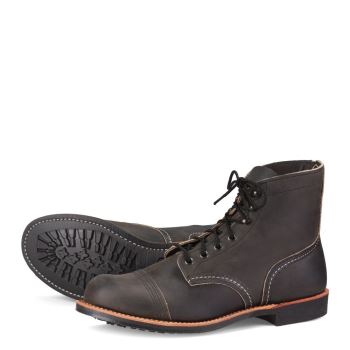 Red Wing Iron Ranger 6-Inch Boot in Charcoal Rough & Tough Leather Wandelschoenen Heren Chocola - 8086